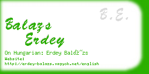 balazs erdey business card